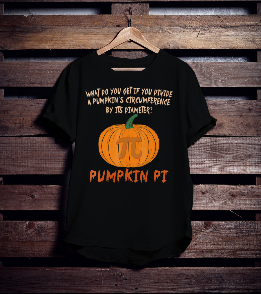 Pumpkin Pi Funny Math Lovers Halloween Pun T-Shirt