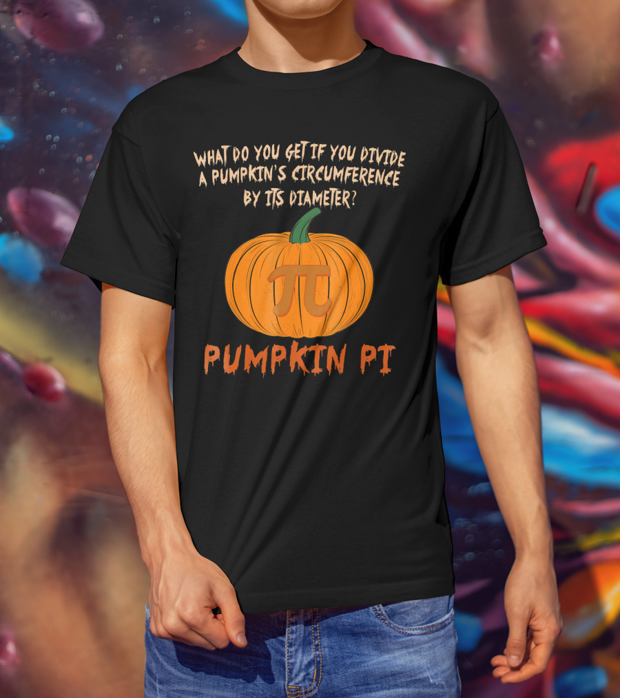 Pumpkin Pi Funny Math Lovers Halloween Pun T-Shirt