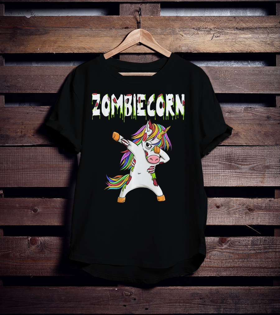 Zombiecorn Dabbing Zombie Unicorn T-Shirt