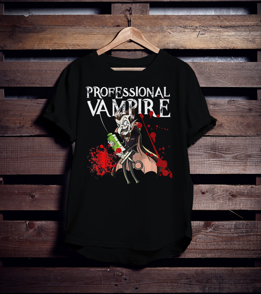 Professional Vampire Phlebotomist Joke Meme Vlad Drac T-Shirt