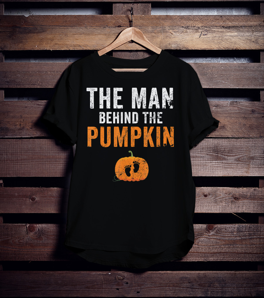 The Man Behind The Pumpkin Featuring Baby Footprints T-Shirt