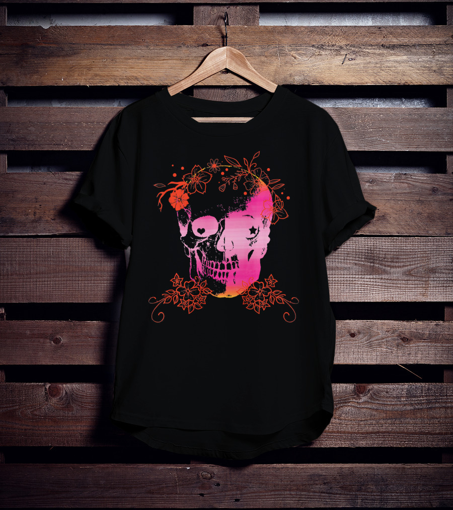 Flower Skull Halloween Dia De Los Muertos Floral T-Shirt
