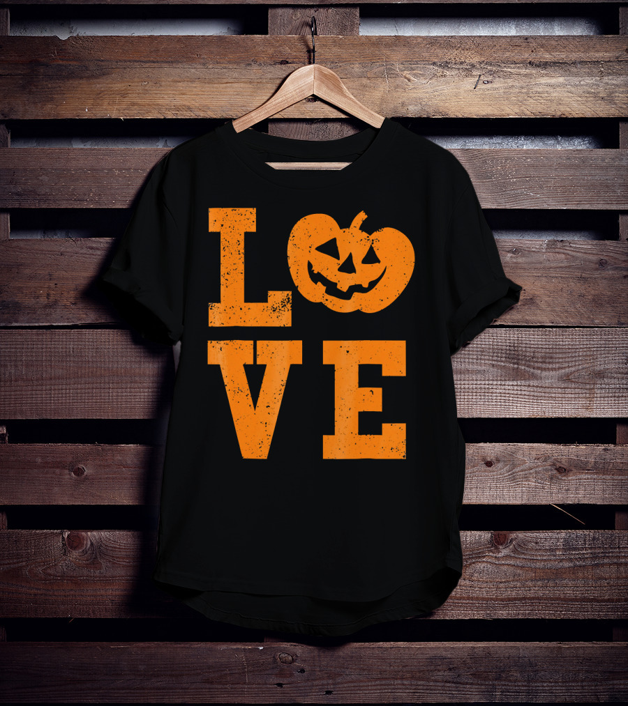 LOVE Halloween Funny Jack O Lantern T-Shirt