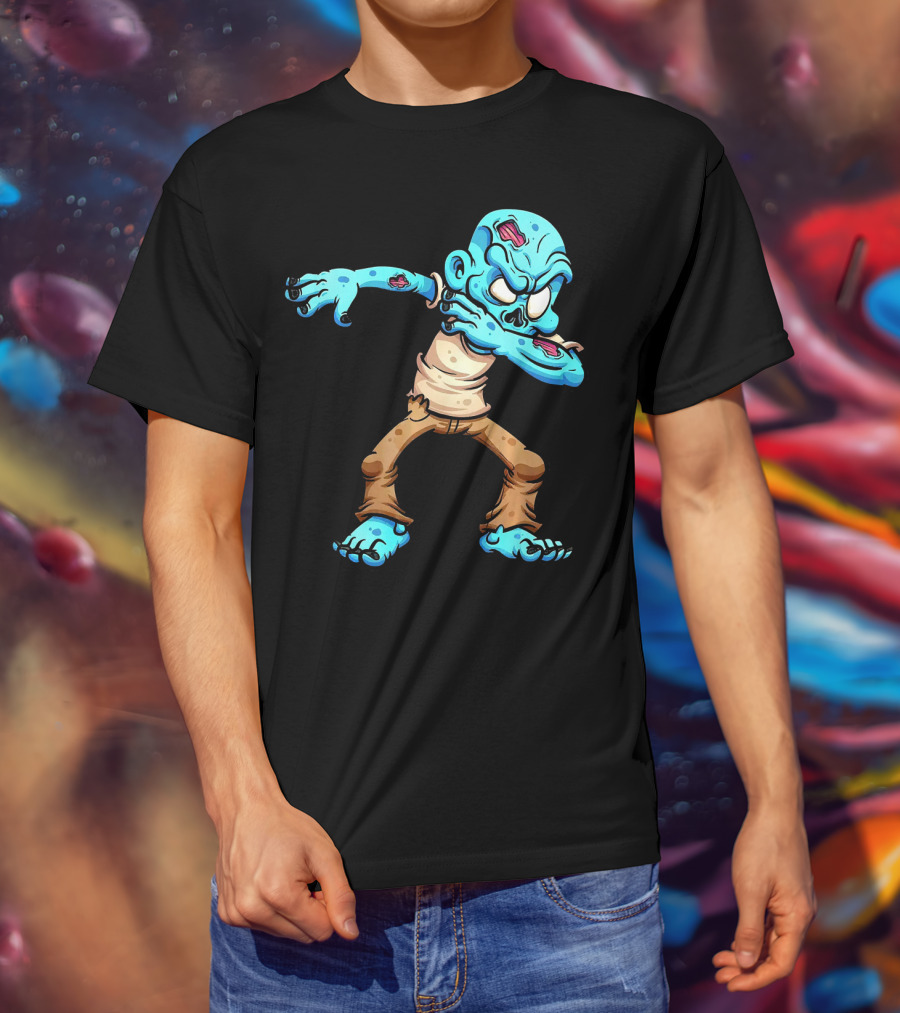 Dabbing Zombie Halloween Dab Creature T-Shirt
