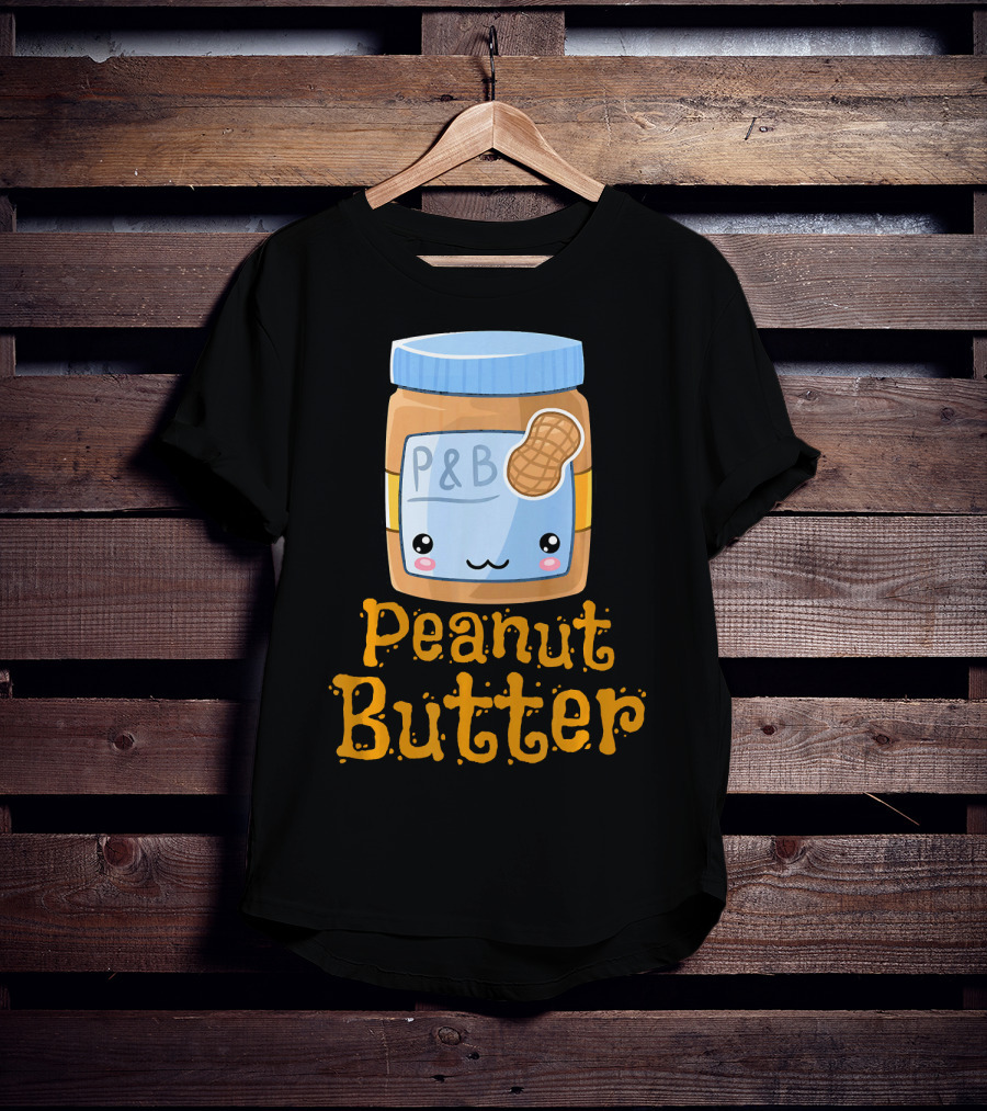 Kawaii Peanut Butter P&B Cute Face Jar T-Shirt