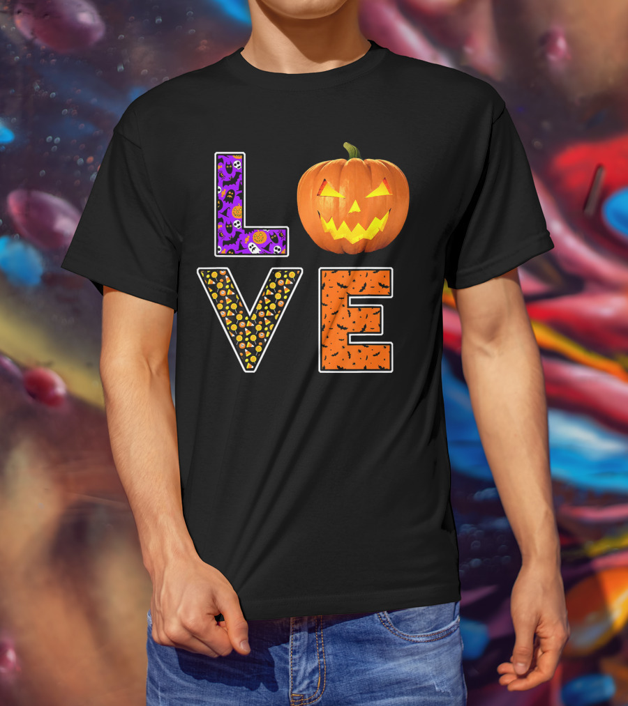 Halloween Trick Treat Love Pumpkin Pat T-Shirt
