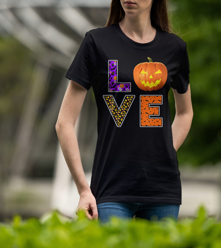 Halloween Trick Treat Love Pumpkin Pat T-Shirt