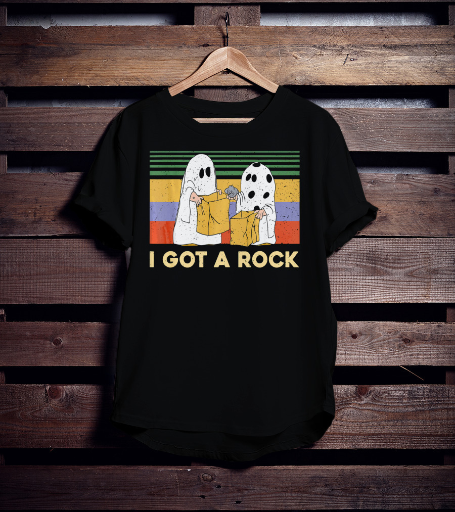 Ghost Halloween I Got A Rock Vintage T-Shirt