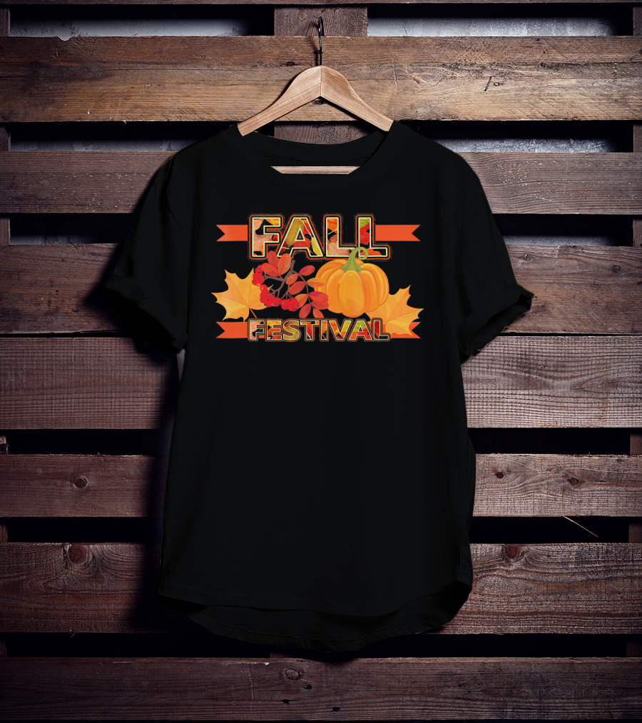 Fall Festival Autumn Leaves Pumpkin T-Shirt