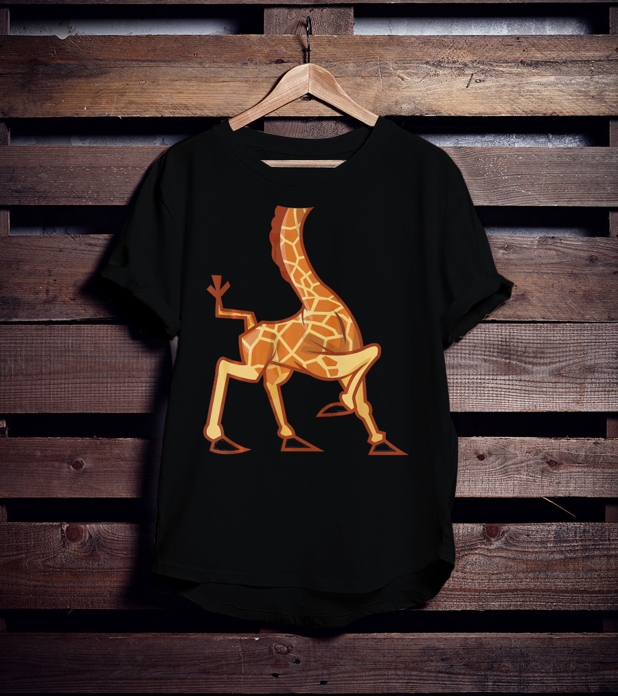 Funny Headless Long Neck Giraffe Body T-Shirt
