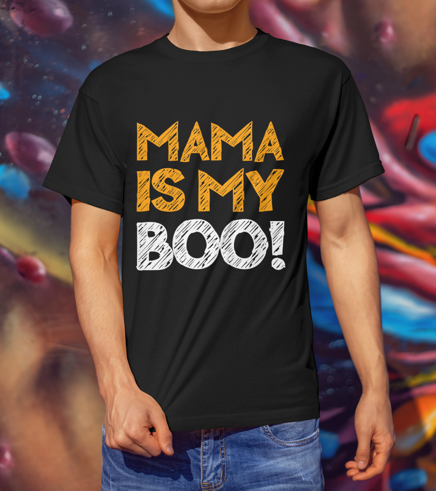 Mama Is My Boo Kids T-Shirt