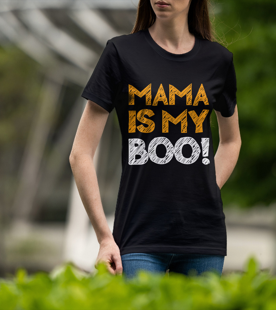Mama Is My Boo Kids T-Shirt