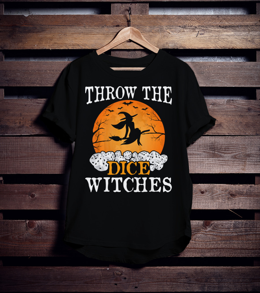 Throw The Dice Witches Halloween Bunco Night T-Shirt