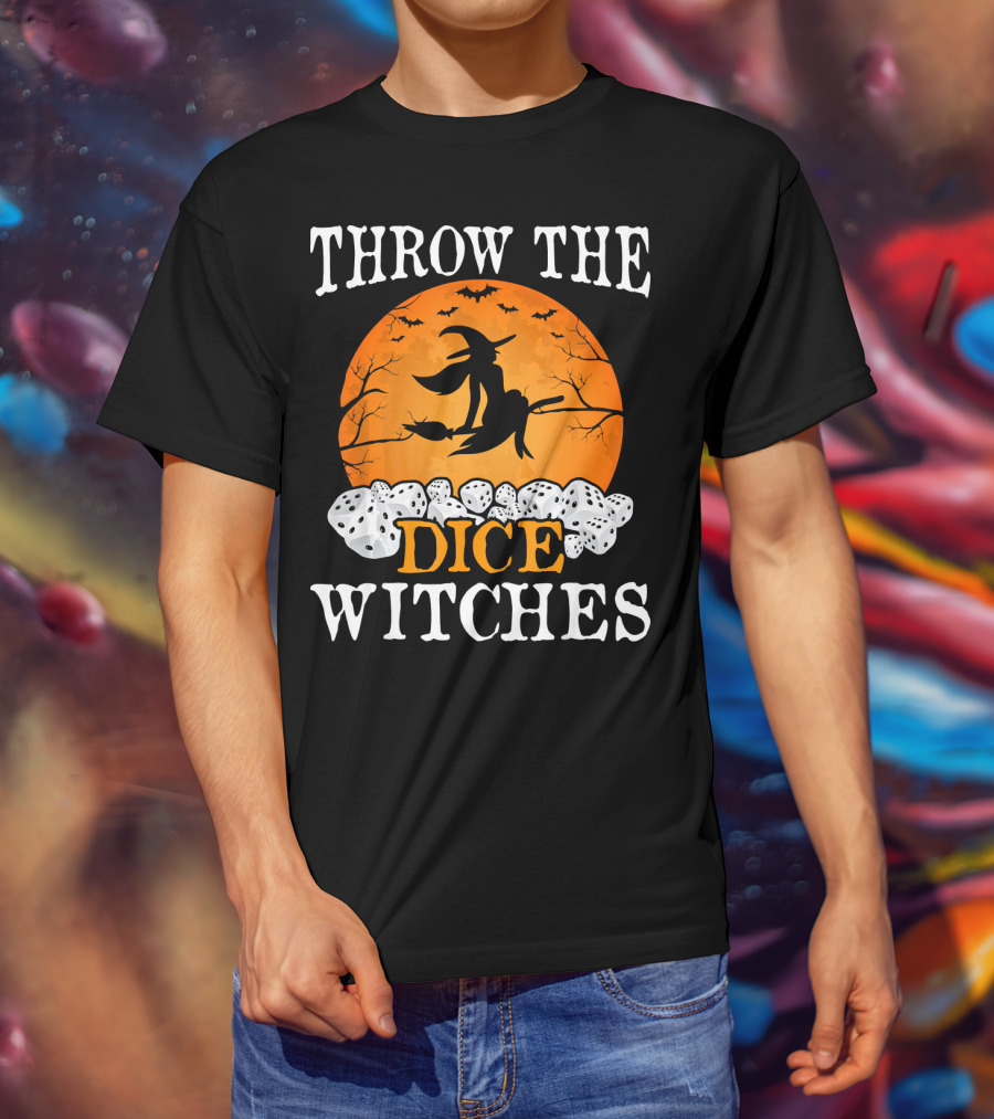 Throw The Dice Witches Halloween Bunco Night T-Shirt
