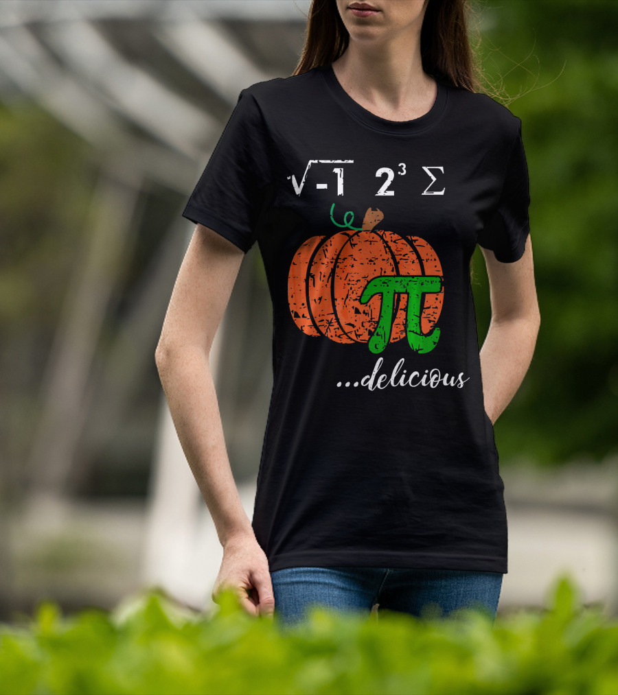I Ate Some Pumpkin Pi Pie Math Teacher Delicious π 23 Sigma Cube Root Holiday Teacher T-Shirt