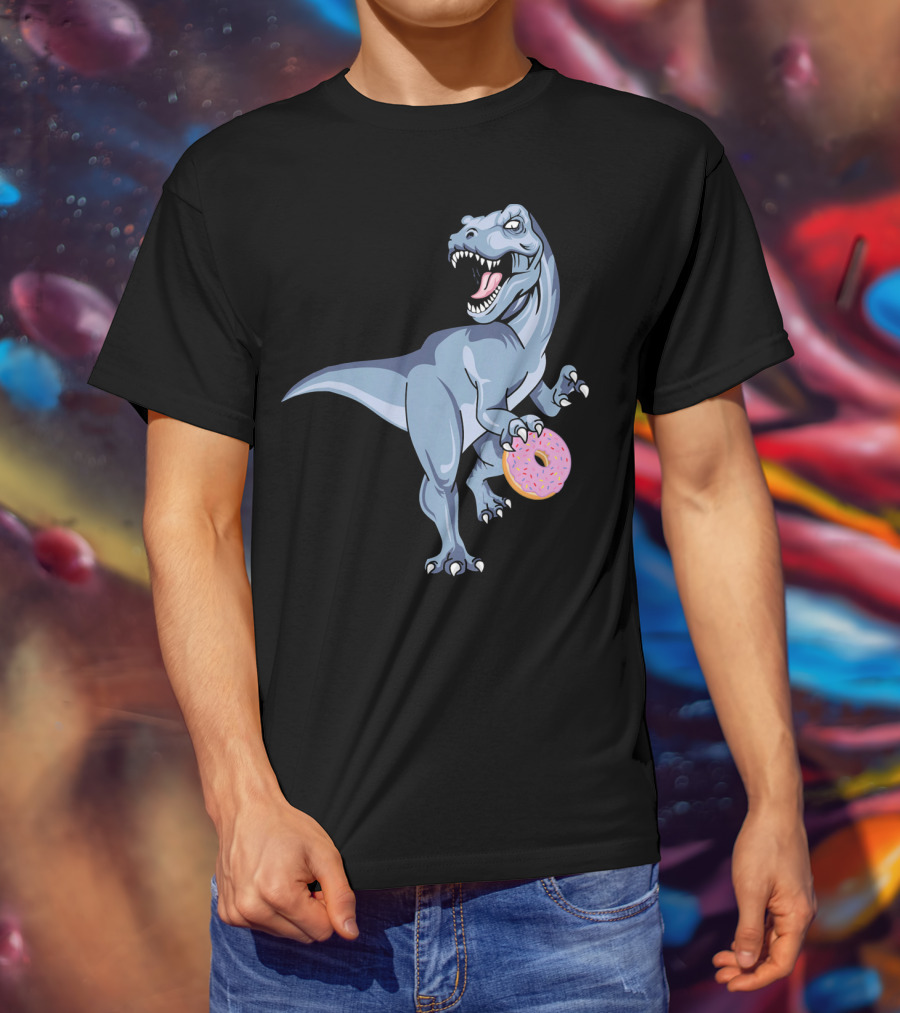 Dinosaur Donut Dino Doughnut Sprinkles T-Rex T-Shirt