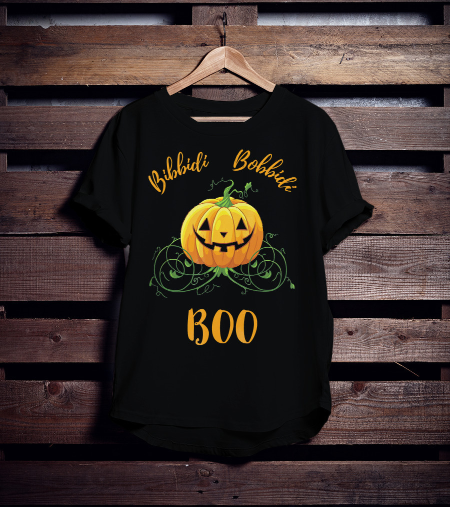 Bibbidi Bobbidi Boo Halloween Jack O Lantern Pumpkin T-Shirt
