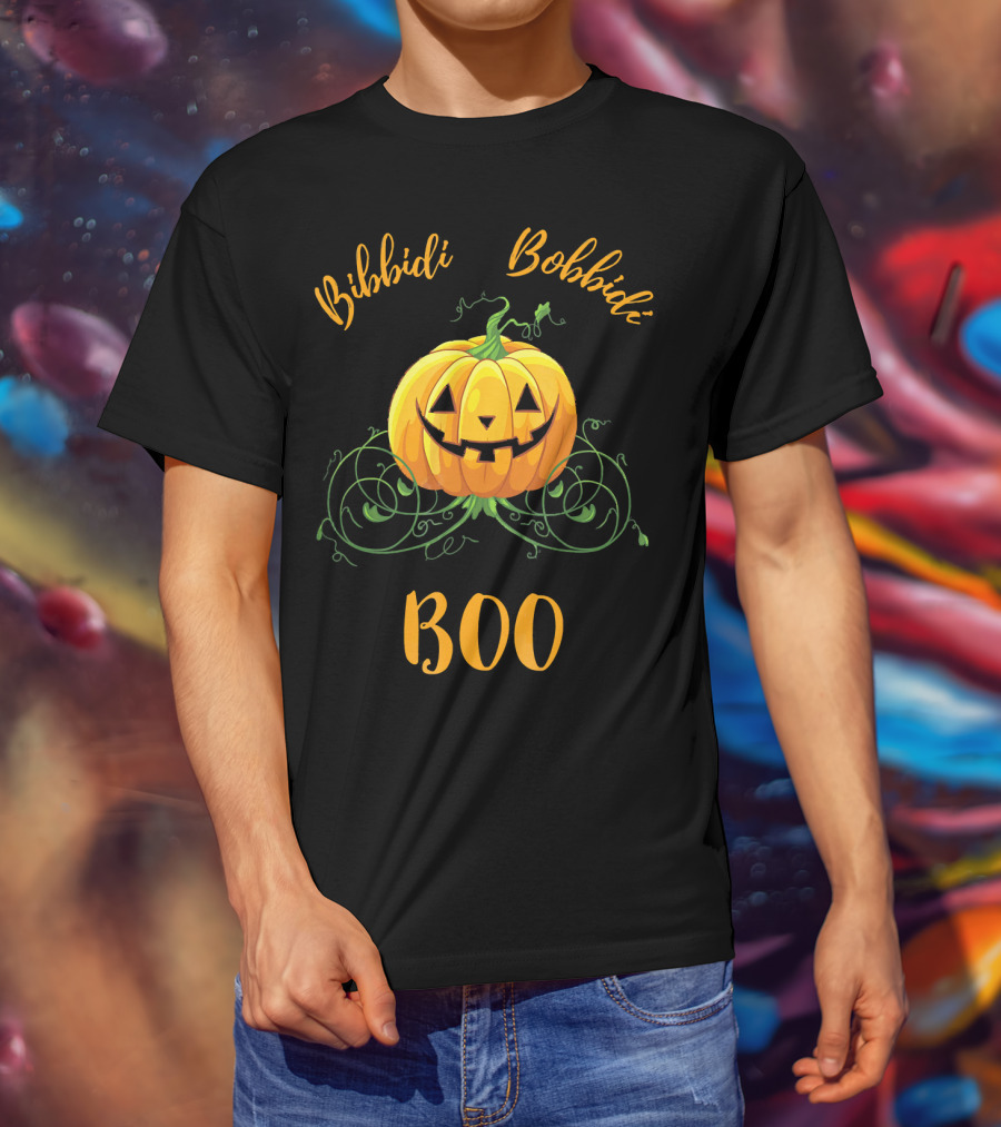 Bibbidi Bobbidi Boo Halloween Jack O Lantern Pumpkin T-Shirt