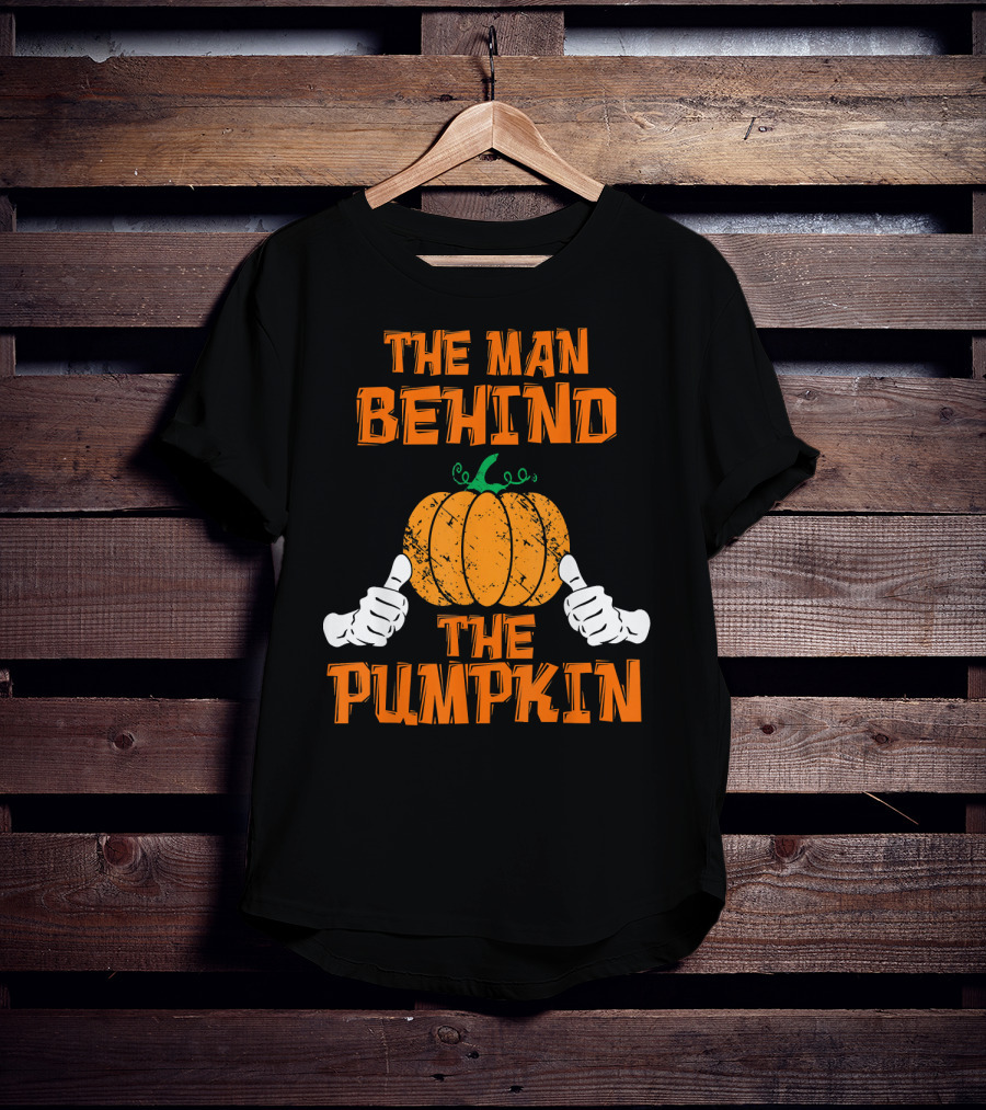 The Man Behind The Pumpkin Halloween Pregnancy Reveal T-Shirt