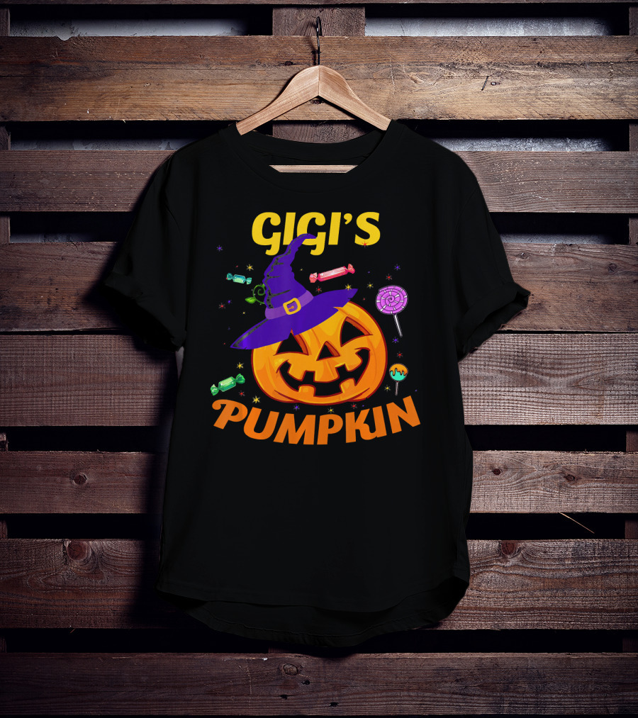 Gigi's Pumpkin Halloween Candy Witch Hat Toddler T-Shirt