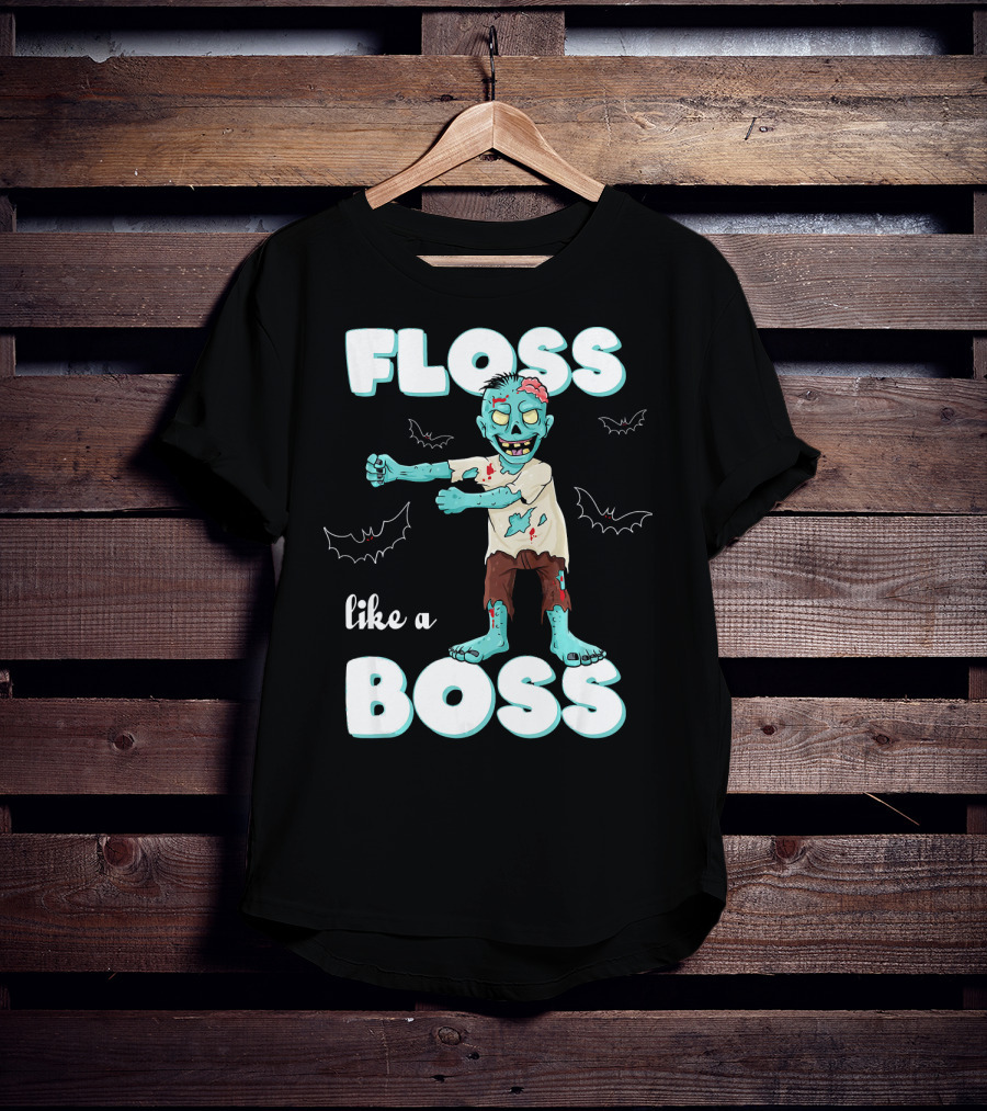 Floss Like A Boss Zombie Dancing With Bats T-Shirt