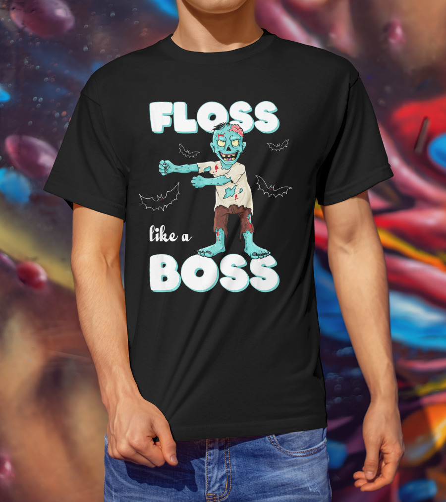 Floss Like A Boss Zombie Dancing With Bats T-Shirt