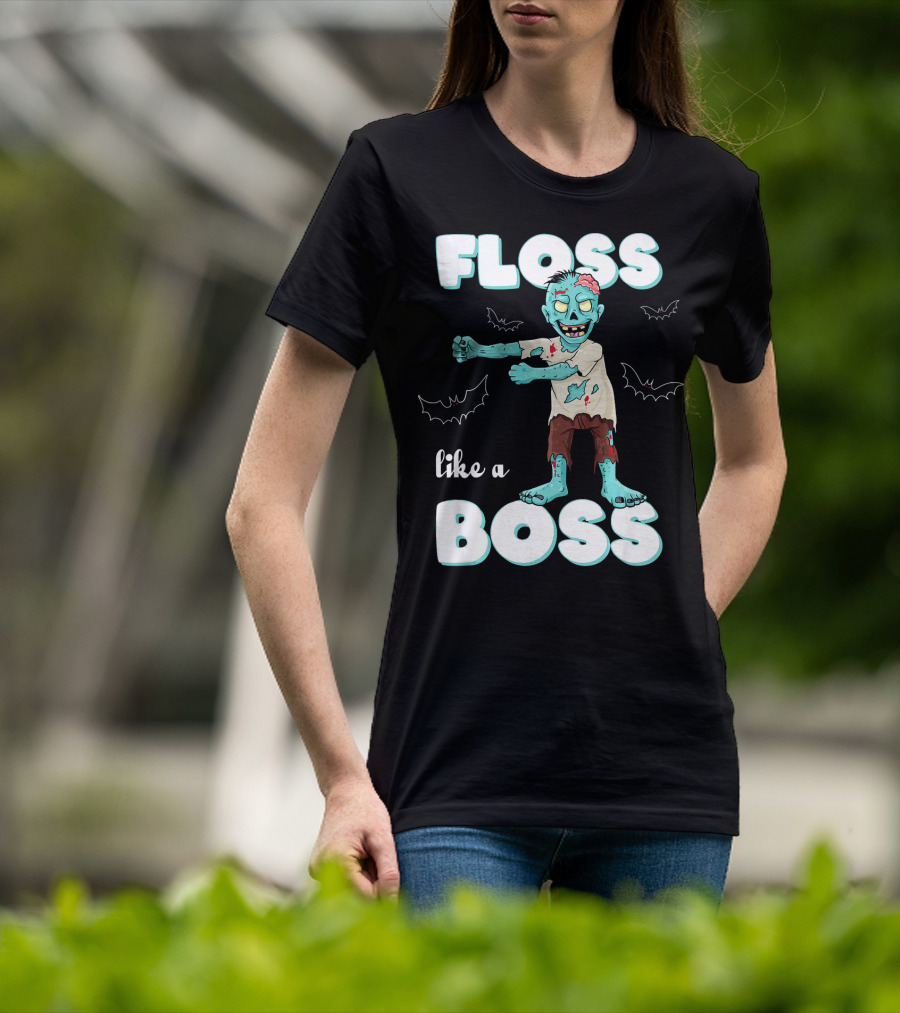 Floss Like A Boss Zombie Dancing With Bats T-Shirt