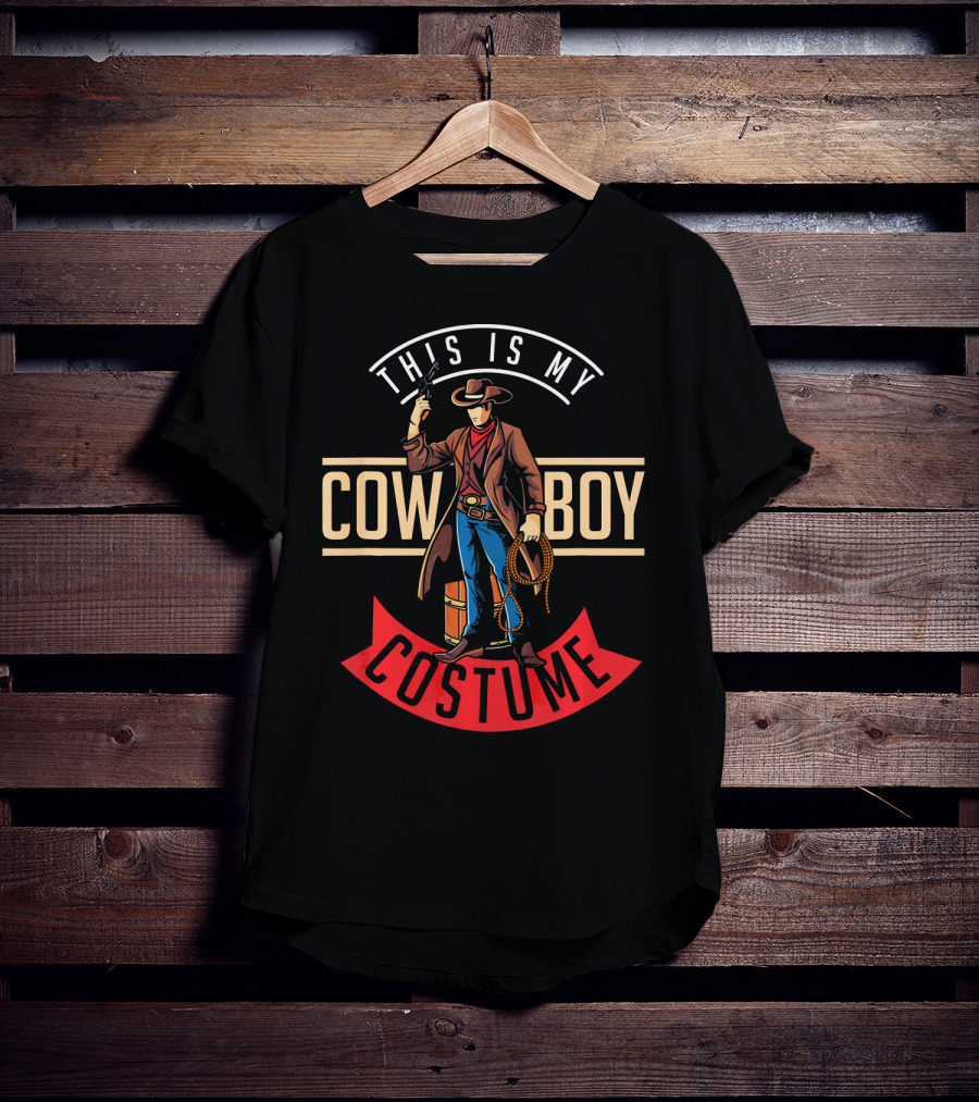 This Is My Cowboy Costume Halloween Western T-Shirt