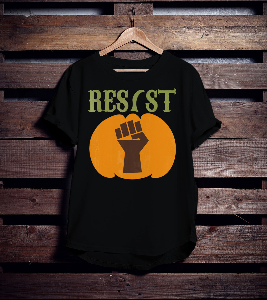 Resist Halloween Pumpkin Fist Political T-Shirt
