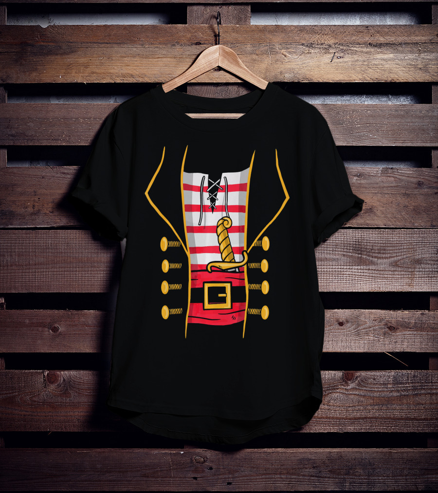 Buccaneer Corsair Jacket Sword Stripe Pirate T-Shirt