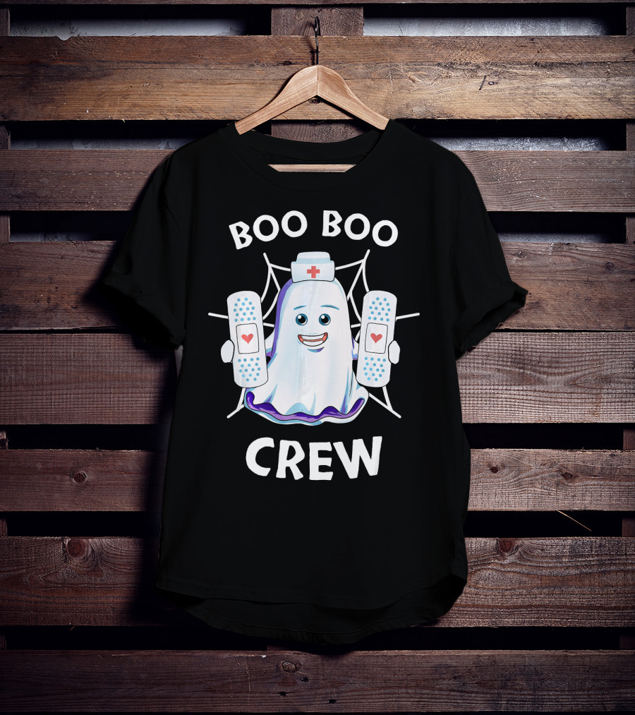 BOO BOO CREW Halloween Funny Nurse Costume T-Shirt