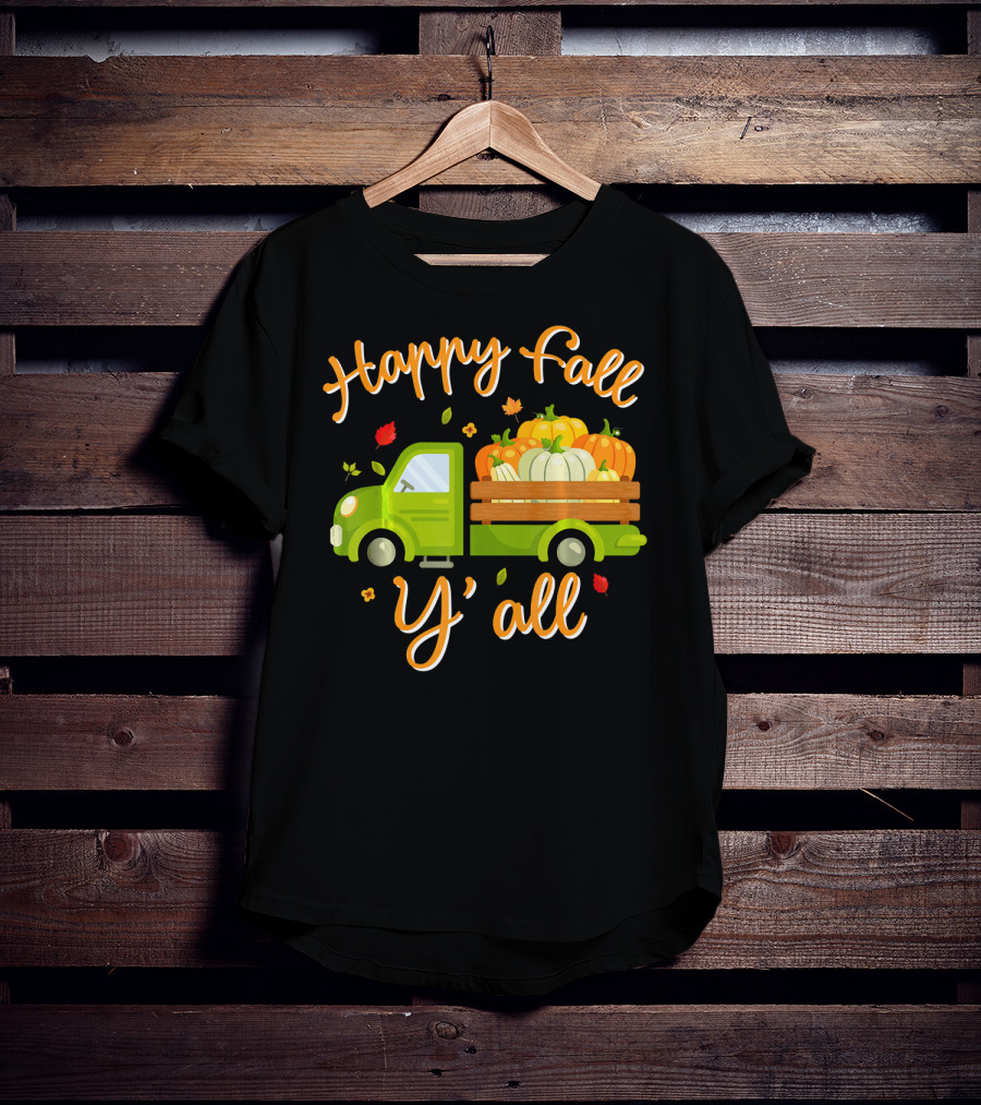 Happy Fall Y'all Pumpkin Truck Costume T-Shirt