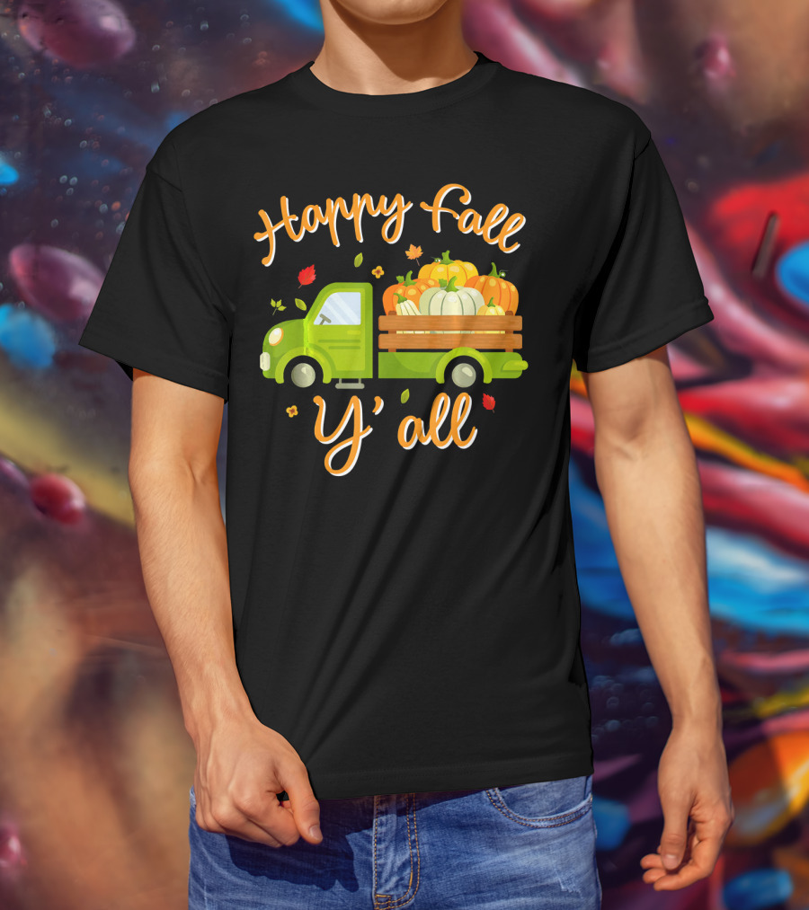 Happy Fall Y'all Pumpkin Truck Costume T-Shirt