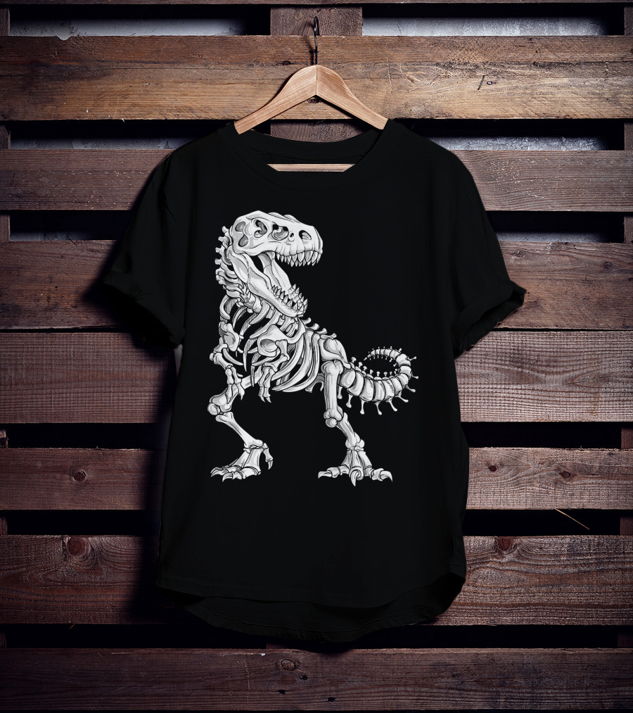 Halloween Dinosaur Skeleton T-Shirt