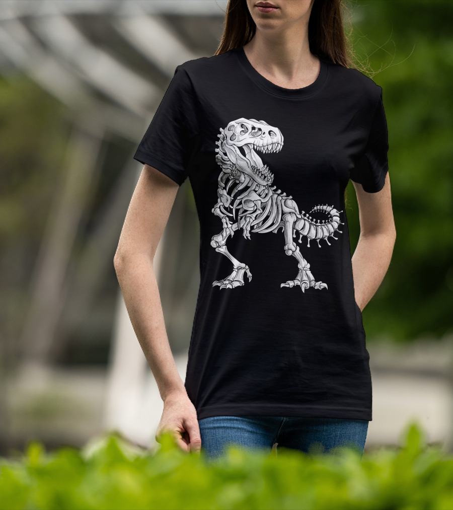 Halloween Dinosaur Skeleton T-Shirt