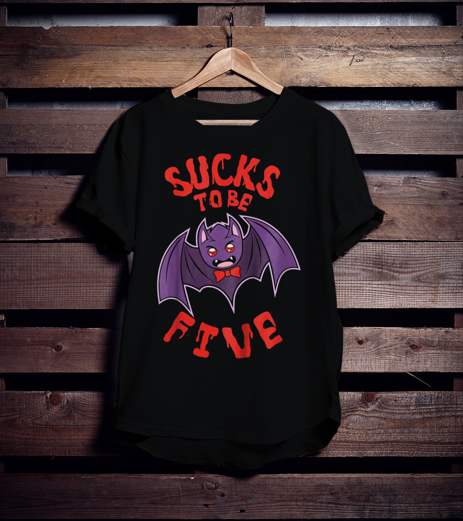 Sucks To Be Five Bat Halloween Kids Costume T-Shirt