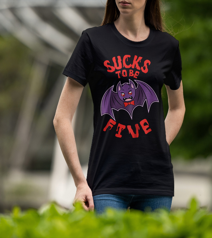 Sucks To Be Five Bat Halloween Kids Costume T-Shirt