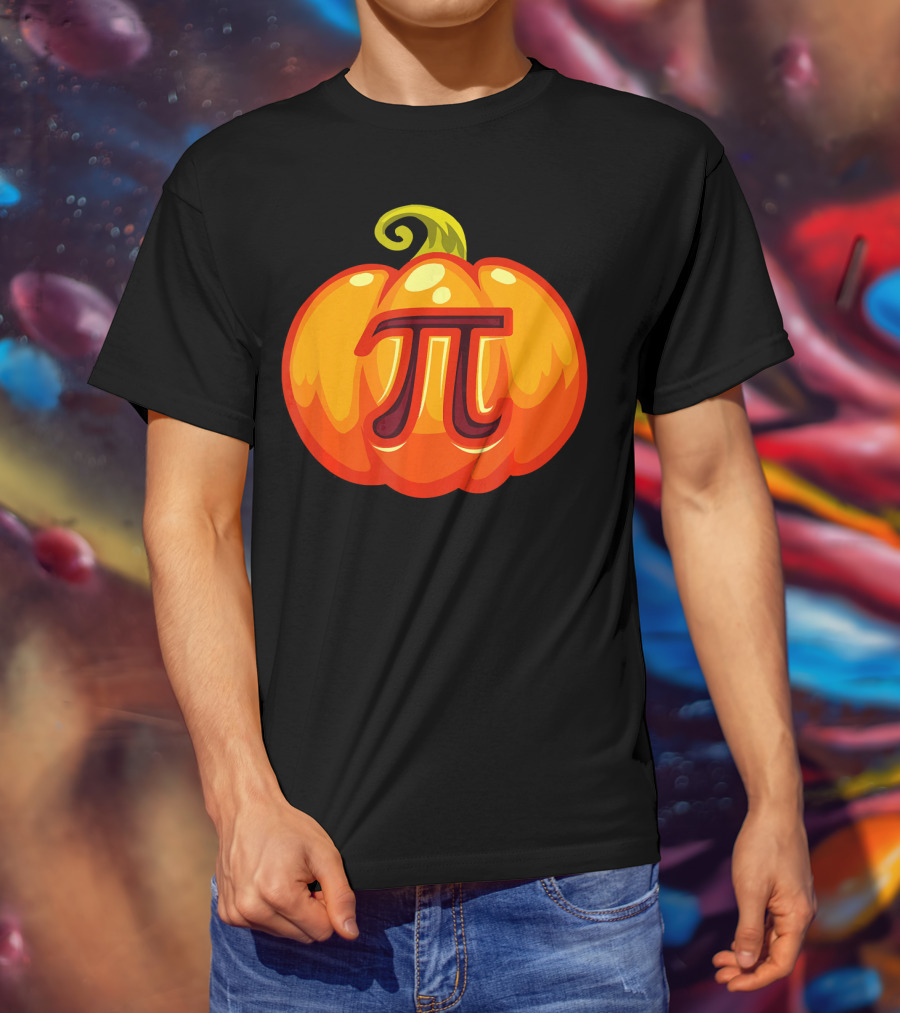 Math Teacher Pi Symbol Pumpkin Halloween Costume T-Shirt