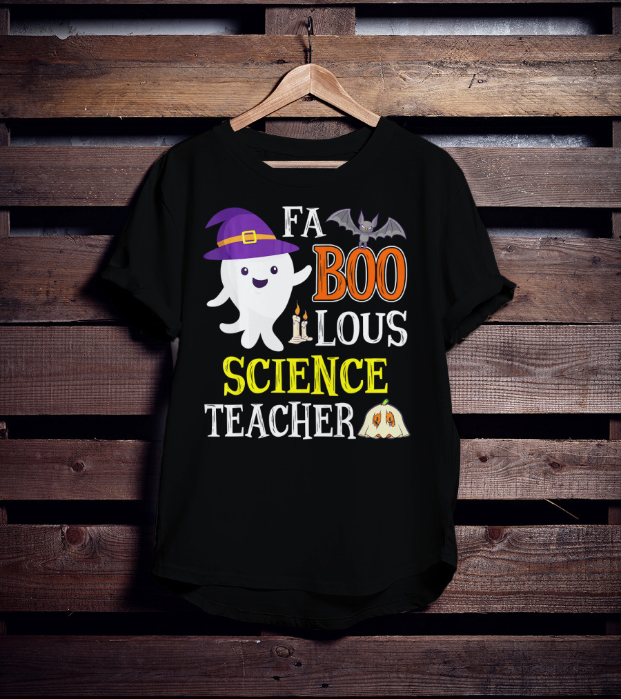 FaBOOlous Science Teacher Ghost Halloween T-Shirt