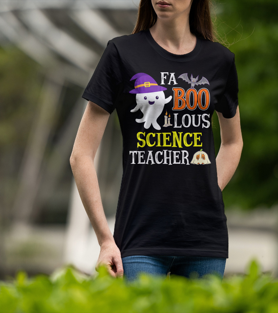 FaBOOlous Science Teacher Ghost Halloween T-Shirt