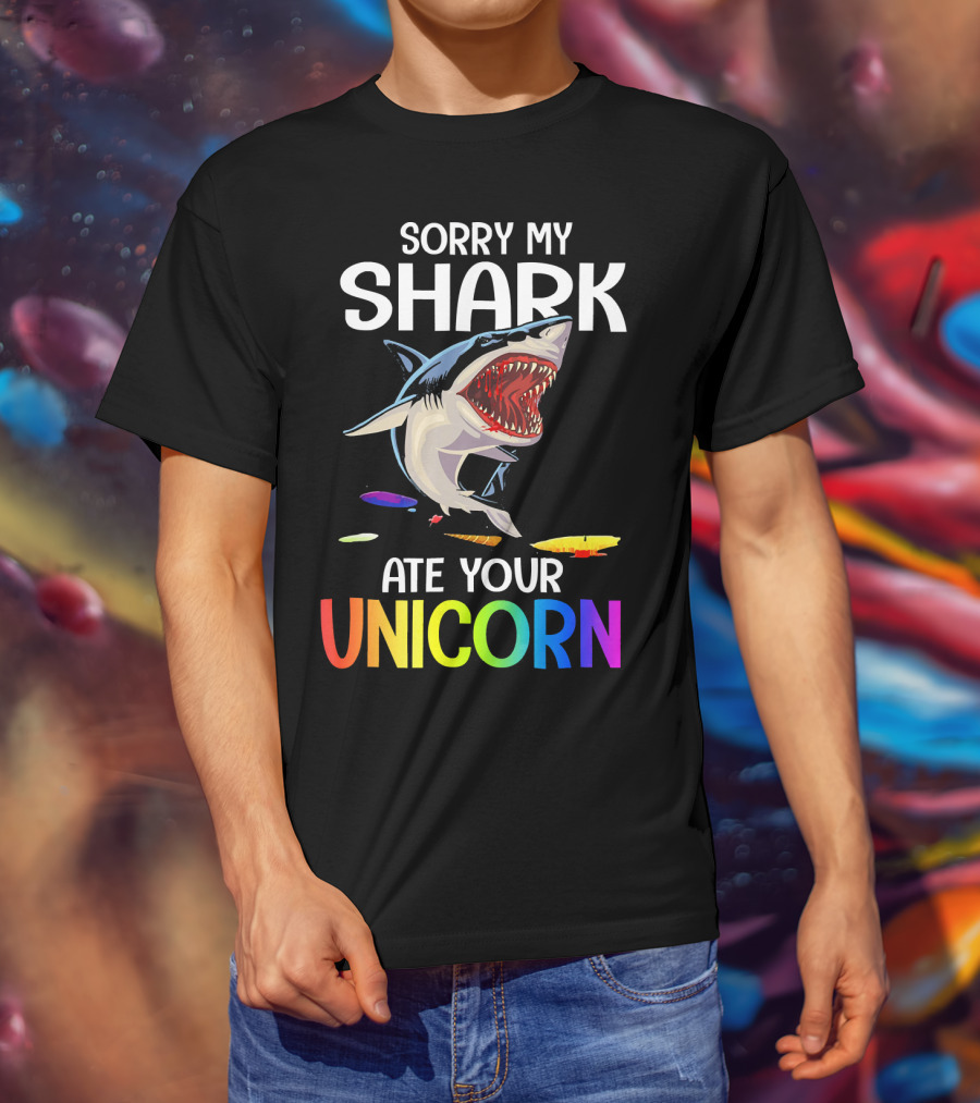 Sorry My Shark Ate Your Unicorn T-Shirt