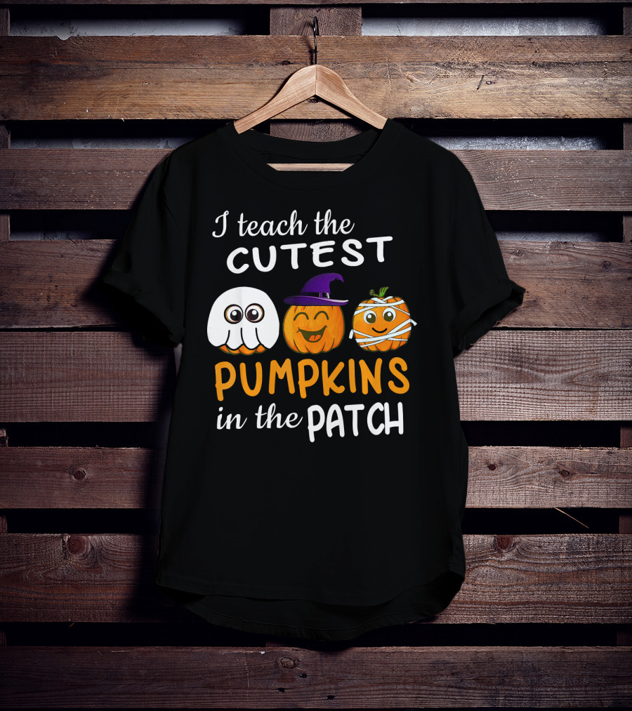 I Teach The Cutest Pumpkins In The Patch Ghost Witch Mummy T-Shirt