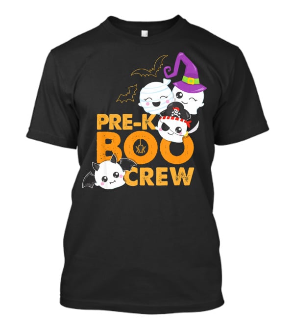 Pre-K Boo Crew Fun Halloween Teach Ghosts And Bats T-Shirt