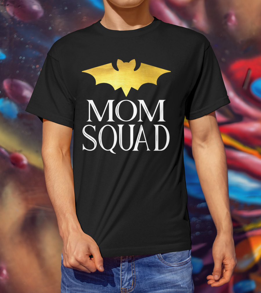 Mom Squad Gold Bat T-Shirt