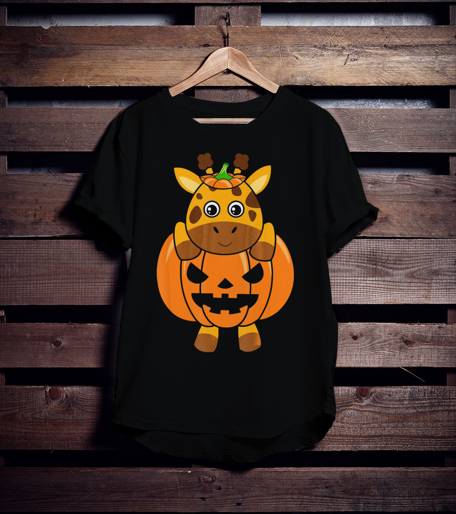 Adorable Giraffe Pumpkin Halloween Costume Body T-Shirt