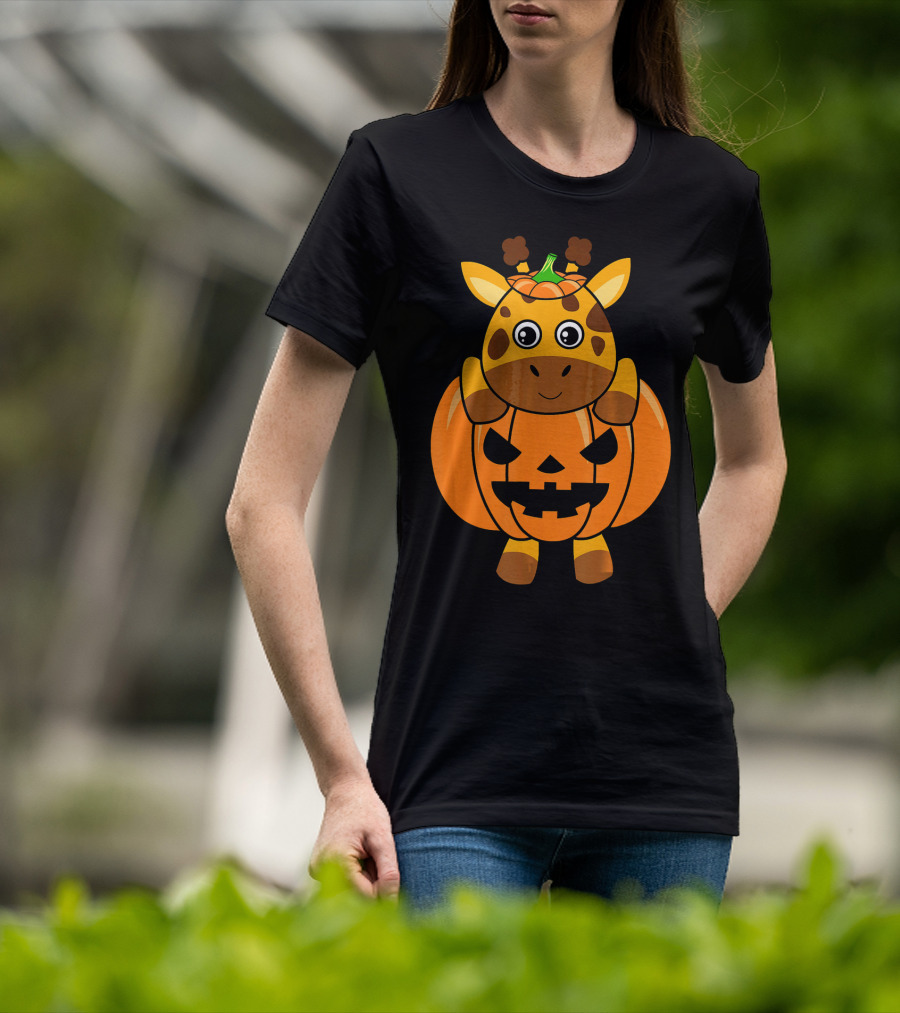 Adorable Giraffe Pumpkin Halloween Costume Body T-Shirt