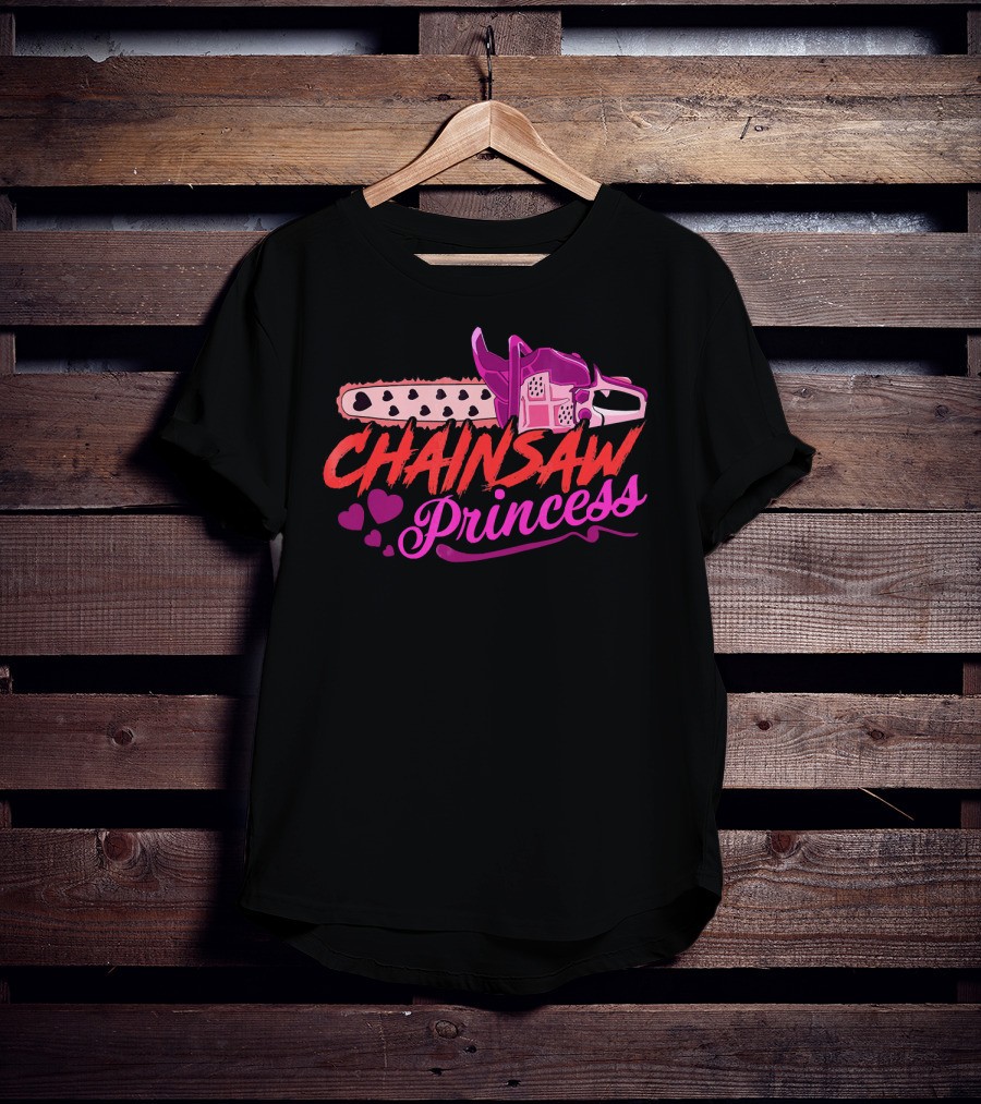 CHAINSWAW Princess Funny Halloween Chainsaw Princess T-Shirt