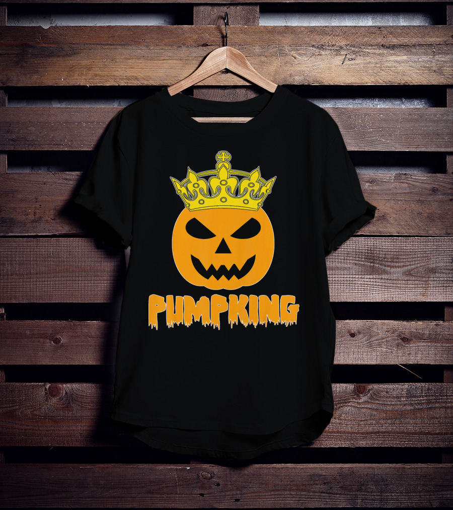 Pumpking Crowned Jack-o'-Lantern Halloween Couple Humor T-Shirt