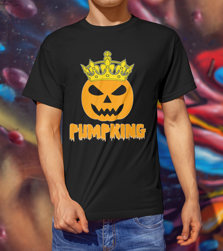 Pumpking Crowned Jack-o'-Lantern Halloween Couple Humor T-Shirt