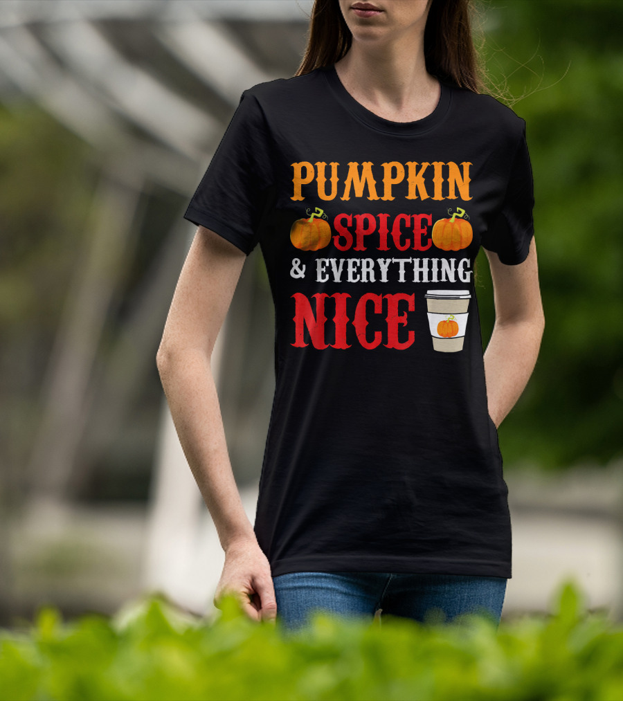 Pumpkin Spice And Everything Nice Coffee Halloween Costume T-Shirt